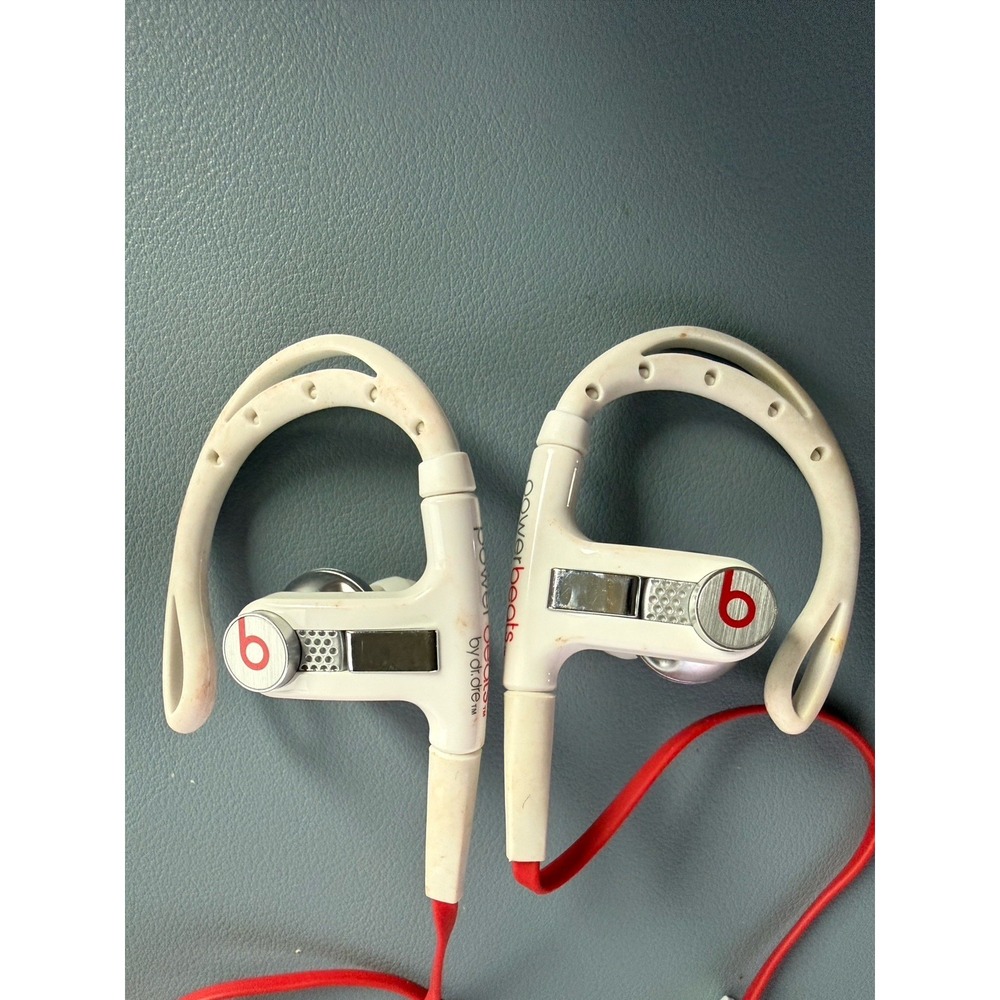 Power Beats By Dre White & Red 1st Generation Working Great